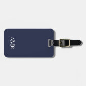 Klassisches Personalisiertes Monogramm Gepäckanhänger (Vorderseite horizontal)