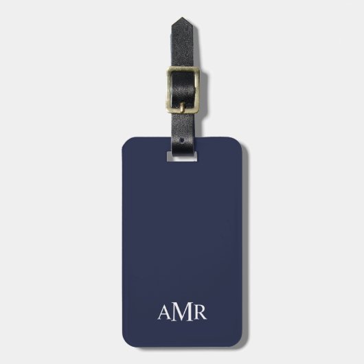 Klassisches Personalisiertes Monogramm Gepäckanhänger (Vorderseite vertikal)