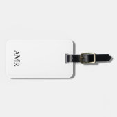 Klassisches Personalisiertes Monogramm Gepäckanhänger (Vorderseite horizontal)