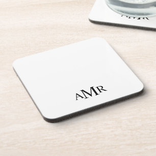 Klassisches personalisiertes Monogramm Getränkeuntersetzer