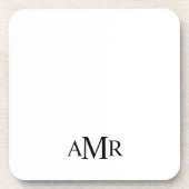 Klassisches personalisiertes Monogramm Getränkeuntersetzer (Vorderseite)