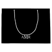 Klassisches Personalisiertes Monogramm Große Geschenktüte (Vorderseite)