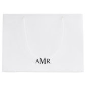 Klassisches Personalisiertes Monogramm Große Geschenktüte (Vorderseite)
