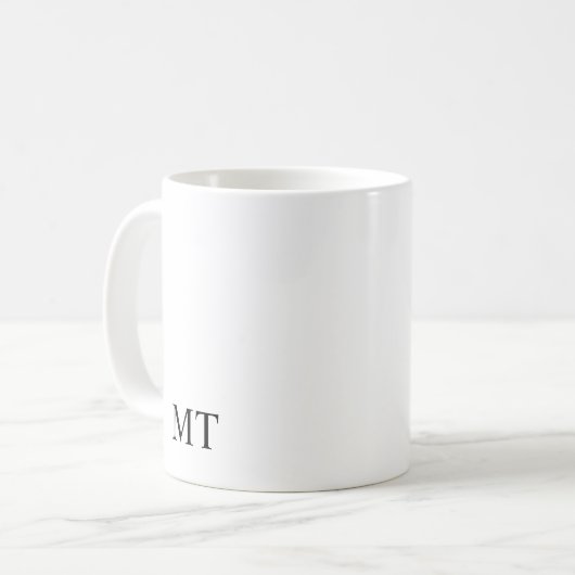 Klassisches Personalisiertes Monogramm Kaffeetasse (Vorderseite Links)