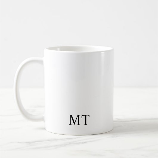 Klassisches Personalisiertes Monogramm Kaffeetasse (Links)