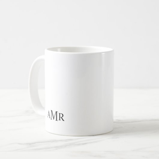 Klassisches Personalisiertes Monogramm Kaffeetasse (Vorderseite Links)