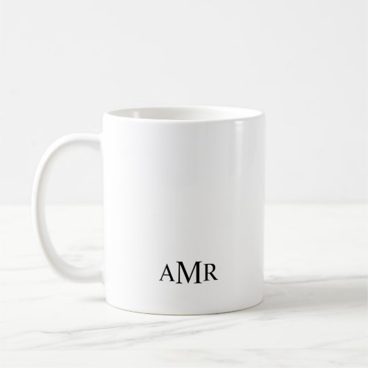 Klassisches Personalisiertes Monogramm Kaffeetasse (Links)