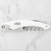 Klassisches Personalisiertes Monogramm Kellnermesser (Vorderseite)
