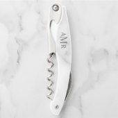 Klassisches Personalisiertes Monogramm Kellnermesser (Vorderseite)