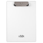Klassisches Personalisiertes Monogramm Klemmbrett (Vorderseite)