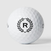 Klassisches Personalisiertes Monogramm-Kraut Golfball (Vorderseite)