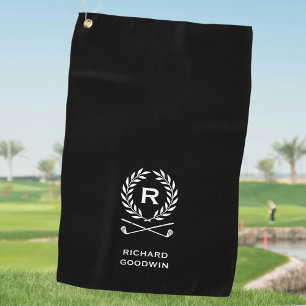 Klassisches Personalisiertes Monogramm-Kraut Golfhandtuch