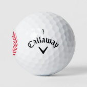 Klassisches Personalisiertes Monogramm-Kraut Rot Golfball (Logo)