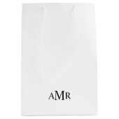 Klassisches Personalisiertes Monogramm Mittlere Geschenktüte (Vorderseite)