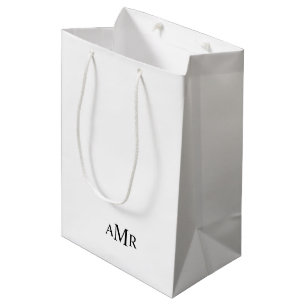 Klassisches Personalisiertes Monogramm Mittlere Geschenktüte