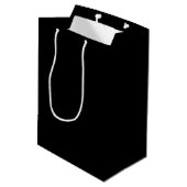 Klassisches Personalisiertes Monogramm Mittlere Geschenktüte (Rückseite Schrägansicht)