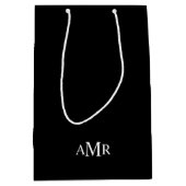Klassisches Personalisiertes Monogramm Mittlere Geschenktüte (Vorderseite)