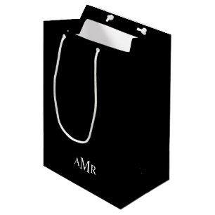 Klassisches Personalisiertes Monogramm Mittlere Geschenktüte