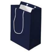 Klassisches Personalisiertes Monogramm Mittlere Geschenktüte (Rückseite Schrägansicht)
