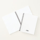Klassisches Personalisiertes Monogramm Notizblock (Innenseite)