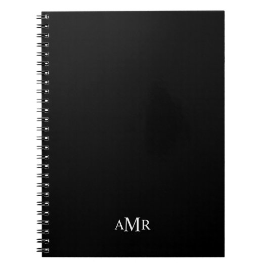 Klassisches Personalisiertes Monogramm Notizblock (Vorderseite)