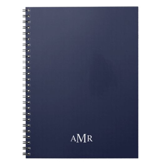 Klassisches Personalisiertes Monogramm Notizblock (Vorderseite)