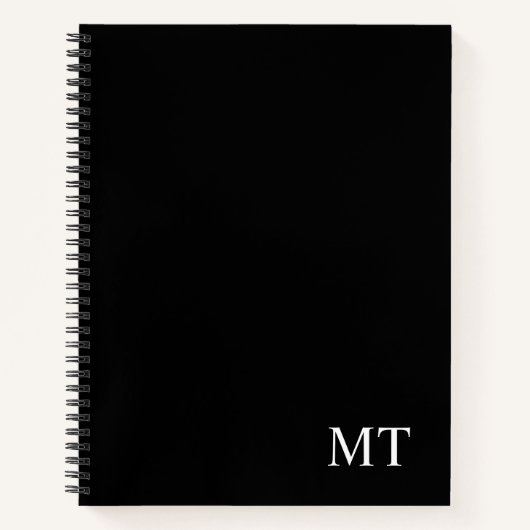 Klassisches Personalisiertes Monogramm Notizblock (Vorderseite)
