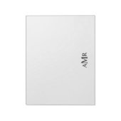 Klassisches Personalisiertes Monogramm Notizblock (Rotiert)
