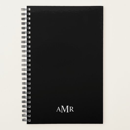 Klassisches Personalisiertes Monogramm Planer (Vorderseite)