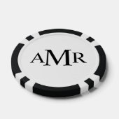 Klassisches Personalisiertes Monogramm Pokerchips (Einzeln)
