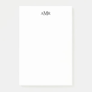Klassisches Personalisiertes Monogramm Post-it Klebezettel