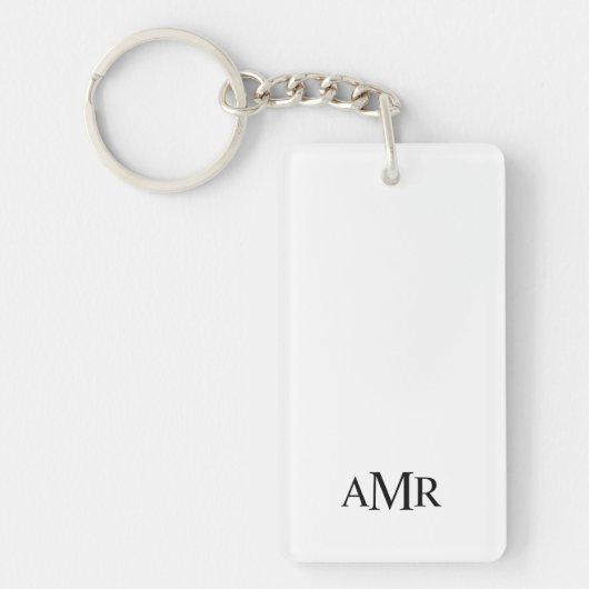 Klassisches Personalisiertes Monogramm Schlüsselanhänger (Vorderseite)