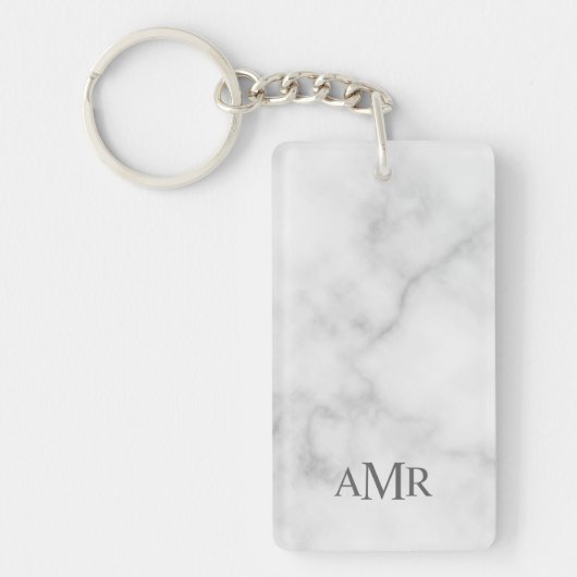 Klassisches Personalisiertes Monogramm Schlüsselanhänger (Vorderseite)