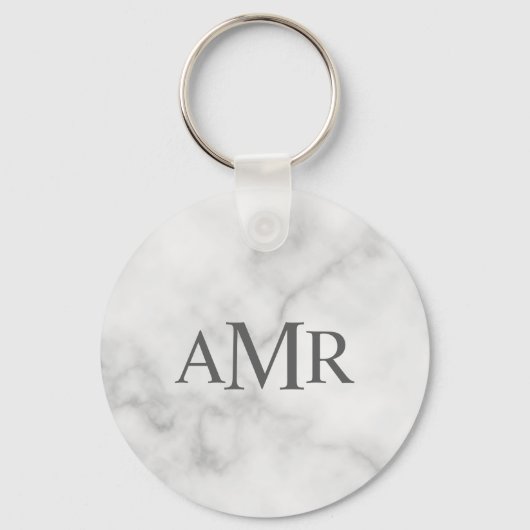 Klassisches Personalisiertes Monogramm Schlüsselanhänger (Vorderseite)