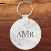 Klassisches Personalisiertes Monogramm Schlüsselanhänger (Vorderseite)
