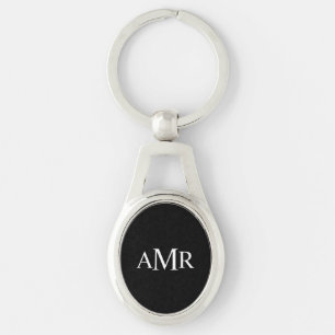 Klassisches Personalisiertes Monogramm Schlüsselanhänger