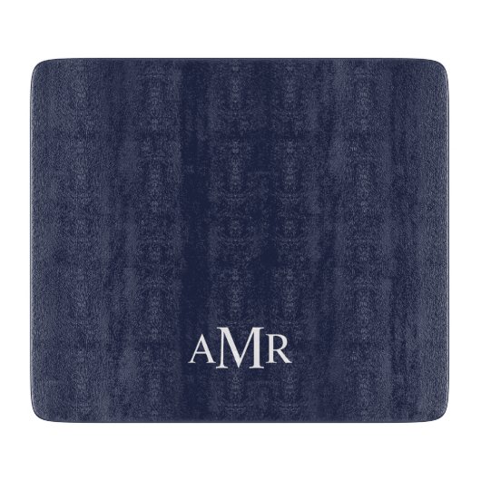 Klassisches personalisiertes Monogramm Schneidebrett (Vorderseite)