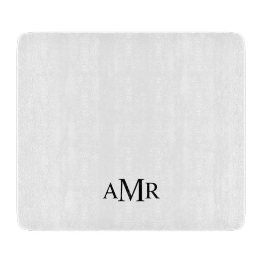 Klassisches personalisiertes Monogramm Schneidebrett (Vorderseite)