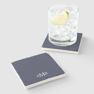 Klassisches personalisiertes Monogramm Steinuntersetzer
