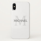 Klassisches Personalisiertes Monogramm und Name Case-Mate iPhone Hülle (Rückseite)