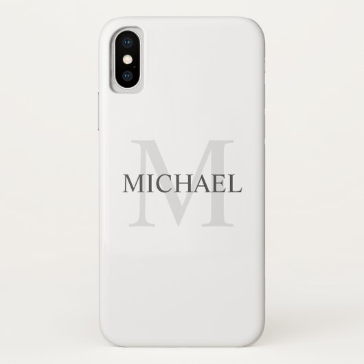 Klassisches Personalisiertes Monogramm und Name Case-Mate iPhone Hülle (Rückseite)