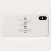 Klassisches Personalisiertes Monogramm und Name Case-Mate iPhone Hülle (Rückseite (Horizontal))