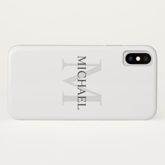 Klassisches Personalisiertes Monogramm und Name Case-Mate iPhone Hülle (Rückseite (Horizontal))
