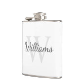 Klassisches Personalisiertes Monogramm und Name Flachmann (Links)
