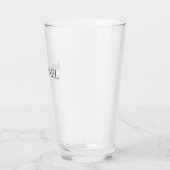 Klassisches Personalisiertes Monogramm und Name Glas (Links)
