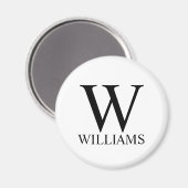 Klassisches Personalisiertes Monogramm und Name Magnet (Vorderseite/Rückseite)