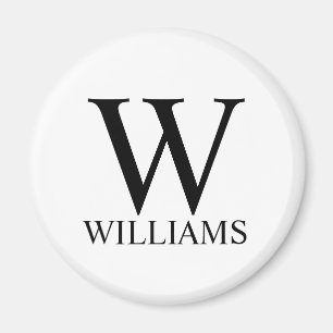 Klassisches Personalisiertes Monogramm und Name Magnet