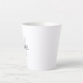 Klassisches Personalisiertes Monogramm und Name Milchtasse (Vorderseite)