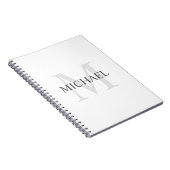 Klassisches Personalisiertes Monogramm und Name Notizblock (Rechte Seite)