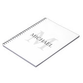 Klassisches Personalisiertes Monogramm und Name Notizblock (Linke Seite)
